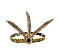 MZRAN Fashionable Feather Headpiece With Tail Decors And Sparkling Rhinestones Headdress Hair Decoration For Parties