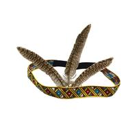 MZRAN Fashionable Feather Headpiece With Tail Decors And Sparkling Rhinestones Headdress Hair Decoration For Parties