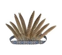 MZRAN Fashionable Feather Headpiece With Tail Decors And Sparkling Rhinestones Headdress Hair Decoration For Parties
