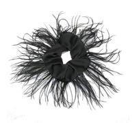 MZRAN Feather Hair Scrunchies Ostrich Feather Hair Tie Furry Headpiece Elastic Hair Rope 1920s Accessories for Womens Girls