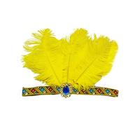MZRAN Feather Headbands Cosplay Handmade Hair Accessories for Women Masquerade Headpiece Mardi Gras Art Decors
