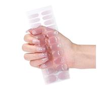 MZRAN Gels Nails Strips, Cured Gels Nails Strips French Styles Gels Nails Stickers Bronzing Nails Polish Strips Gels Nails