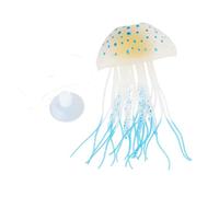 MZRAN Jellyfish Aquarium Decorations 2.2x5.9 Inches Silicone Fish For Tank Ornaments Colorful Glowing Decor Artificial Jelly F Decoration Ornament Landscaping Simulation Entertainment Hiding Place