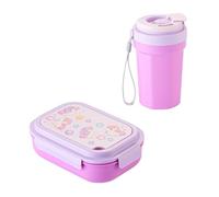 MZRAN Large Capacity Insulated Lunch Box with Compartmentalized Trays Food Carriers and Kettle Set for Picnics Work Microwaveable Food Storage