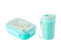 MZRAN Large Capacity Insulated Lunch Box with Compartmentalized Trays Food Carriers and Kettle Set for Picnics Work Microwaveable Food Storage