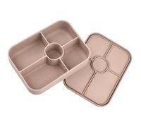 MZRAN Microwaveable Food Container 5 Divided Compartments Sauce Cup Leak Proof Design for Picnics Work Lunches Spill Proof Lunch Box with Sauce Divider