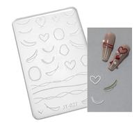 MZRAN Nail Art Silicone Mold 3D Butterfly Flower Crystal Resin Molds Nail Carving Stencils DIY Nail Art Templates Nails Mold
