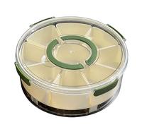 MZRAN PET+PP Camping Food Container with Divided Sections and Ice Compartment Meal Preparation Boxf Or Picnics Use Portable Fruit Storage Container with Ice Layer