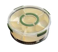 MZRAN PET+PP Camping Food Container with Divided Sections and Ice Compartment Meal Preparation Boxf Or Picnics Use Portable Fruit Storage Container with Ice Layer