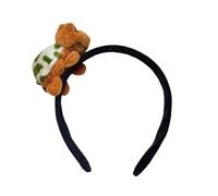 MZRAN Popular Furry Plush Tortoise Hair Rope/Hairband for Adult Girl Cartoon Brooch Pin Lovely Hair Tie Tortoise Ponytail Holder