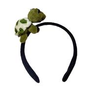 MZRAN Popular Furry Plush Tortoise Hair Rope/Hairband for Adult Girl Cartoon Brooch Pin Lovely Hair Tie Tortoise Ponytail Holder