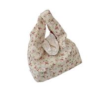 MZRAN Practical Floral Handbag Floral Printed Evening Bag Ergonomic Handle And Roomy Compartment For Daily Activities Print Travel Beach Bag