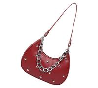 MZRAN Practical Small Shoulder Bag Unique Rivet Armpit Bags Elegant Women's Underarm Purse For Commuting And Casual Outings Chain Strap Handbag