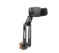 MZRAN Professional Aluminum Phone Brackets 17mm Ball Head Tilts Design Foldable Multiple Device Compatibility for Camera Accessory Upgraded Double Joint Phone Mount Cold Shoe