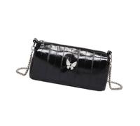 MZRAN PU Leather Shoulder Bag For Women Girls Trend Chain Strap Crossbody Bag Butterfly Handbag All-Matching Messengers Pu Leather Crossbody For Women Chain Strap Shoulder Butterfly Handbag