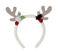 MZRAN Reindeer Antler Shape Hair Hoop Teens Women Photoshoots Hair Holder Christmas Cosplay Party Headband With Sequins