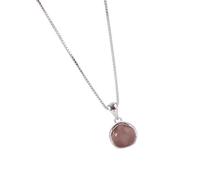 MZRAN Round Crystal Pendant Necklace Handmade Clavicle Chain Choker Adjustable Length Neckchain Jewelry For Everyday Wear