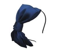 MZRAN Satins Bowknot Headband Vintage Large Bowtie Hairband Lady Dinner Party Props Headdress Women Hair Styling Accessories