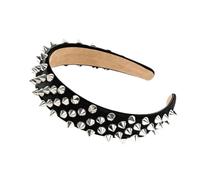 MZRAN Spa Headband Rivets Design Hairband Woman Facial Makeup Headband Soft Heads Wraps for Bathing Shower Washing Face