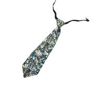 MZRAN Students Uniform Tie Vintage Butterfly Floral Print Adjustable Pre Tied Neck Tie With Zippered Closure For School Casual