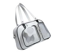 MZRAN Stylish Crossbody Bag PU Shoulder Bags Large Capacity Transparent Pin Display Underarm Bag For Everyday Use PVC Display