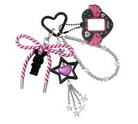 MZRAN Stylish Keychain Bag Charm With Heart Photo Frame Wing Star Designs Fashion Bag Pendant For Women Girls Gift Star Wing Keyring Charm