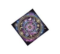 MZRAN Sun Pattern Astrology Tablecloth Altars Cloth Square Divinations Card Witchcrafts Deck Cloth Sun Tarots Card Tablecloth Spiritual Deckcloth