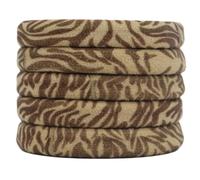 MZRAN Vintage Leopard Scrunchy for Female Aesthetic Hair Tie Hair Styling Accessories HairBands for Casual and Formal 5PCS