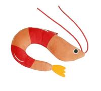 MZRAN Washable Shrimp Shape Cats Toy Featuring Excitement Boosting Catnips For Social Plays Catsnips Stuffed Shrimp Cats Toy