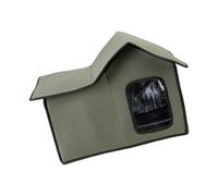 MZRAN Windproof Secure Outdoor Dog Cottage with Anchoring Rope for Strong Wind Protections of Wandering Puss in Rainy Season Breathable Ventilated Dog House