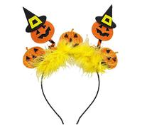MZRAN Wing&Skull&Pumpkin Shape Hair Hoop Photoshoots Hair Holder Halloween Cosplay Party Costume Headwear For Children Women