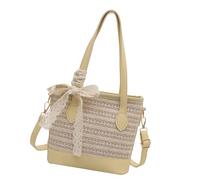 MZRAN Women Bag Lovely Crossbody Bag Simple Shoulder Straw Handbag Bucket Large Capacity Messengers For Everyday Lovely Crossbody For Women Straw Bucket Simple Shoulder Beach