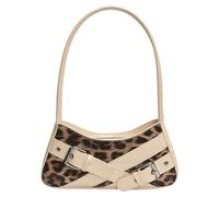 MZRAN Women Bag PU Leather Underarm Bag Trendy Handbag Retro Armpit Shopping Leopards Print Shoulder Women Trendy Armpit Female Handbag Commuting Fashion Shoulder