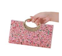 MZRAN Women Evening Bag Stylish Crossbody Bag With Removable Chain Trendy Handbag Purse Rhinestones Shoulder For Wedding Women Banquet Stylish Shoulder Chain Banquet Rhinestones Evening