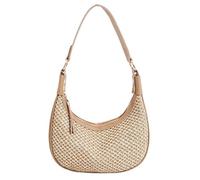 MZRAN Women Shoulder Bag Simple Dumplings Bag Retro Messengers Ladies Armpit Straw Woven Crossbody For Daily Women Dumplings Trend Shoulder Armpit Simple Crossbody For Daily