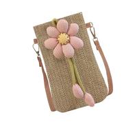MZRAN Women Straw Bag Handwoven Shoulder Bag Female Casual Crossbody Beach Small Straw Phone Case Shopping Dating Women Shoulder Beach Handwoven Crossbody For Travel Daily