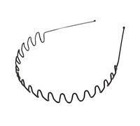 MZRAN Women Unisex Metal Alloy Hairband Spring Wave Metallic Color Elastic Hair Hoop I