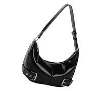 MZRAN Women's PU Shoulder Bag Stylish Underarm Purse Handbag Fashionable Armpit Bags Buckles Decoration For Everyday Use Stylish Handheld Purse