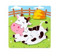 MZRAN Wood Animal Food Matching Puzzle Toy for Kids Early Learning Educational Cognitive Development Game Safe Kids Learning Riddles