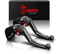 MZS Black Motorcycle Brake Clutch Levers Short Adjustable CNC Compatible with GSXR 600 97-03 / GSXR 750 96-03 / GSXR 1000 01-04 / GSXS 750 11-23 / SV650 16-21 / DL650 11-21 / GSX250R 18-22