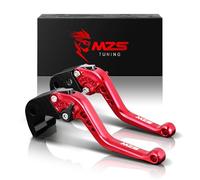 MZS Red Motorcycle Brake Clutch Levers Adjustable Short Compatible with GROM MSX125 14-25 / CBR500R CB500F CB500X 13-21 / Monkey 18-25 / CB300R 18-25 / CBR300R CB300F 14-22 / CBR250R 11-15