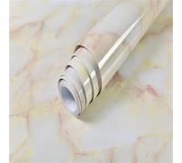 MZSKLW 80cm Width Marble Self Adhesive Wallpaper Vinyl Wall Stickers Waterproof Contact Paper for Kitchen Decorative Film Home Decor(Marble Light Yellow,80cmx500cm)