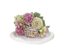 MZSKLW Artificial Hydrangea Bouquet 6 Heads Classic Hydrangea Peony Artificial Flower Simulation Home Wedding Bridal Bouquet Fake(Purple,3PC)