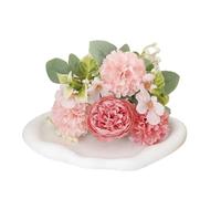 MZSKLW Artificial Hydrangea Bouquet 6 Heads Classic Hydrangea Peony Artificial Flower Simulation Home Wedding Bridal Bouquet Fake(Pink,3PC)