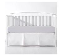 MZSKLW Bed Skirt Standard Pleated Crib Bed Skirt Add White Top Sheets for Baby Boys Girls -Nursery Bedding Toddler 14 Inch High Elasticated Bed Skirt(Wihte,60x 120 x 36 cm)