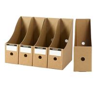 MZSKLW Desk Organiser 5/10Pcs Magazine File Holder Desk Storage Organizer Foldable Office Bookshelf 27x26x9cm Desktop Accessories(5Pcs)