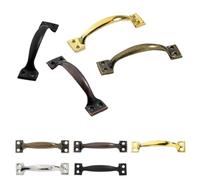 MZSKLW Door Handles 1Pc Barn Door Handle with Bow-Shaped Furniture Gate for Sliding Doors Garages Sheds Knobs(Black-3 inch)
