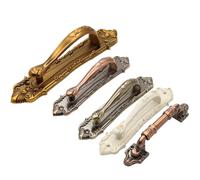 MZSKLW Door Handles Classic Drawer Cupboard Furniture Cabinet Pulls Door Handle Wardrobe Barn Knob(Bronze 160mm)