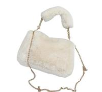 MZSKLW Plush Handbag Autumn And Winter Small Chain Crossbody Bag Square Shoulder Fluffy Warm Shopper Totes(Beige)