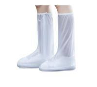 MZSKLW Waterproof Shoe Covers Silicone WaterProof Rain Boots Shoe Covers Slip-resistant Rubber Boot Overshoes Non-slip Fishing Shoes(White,XXL(45-46))